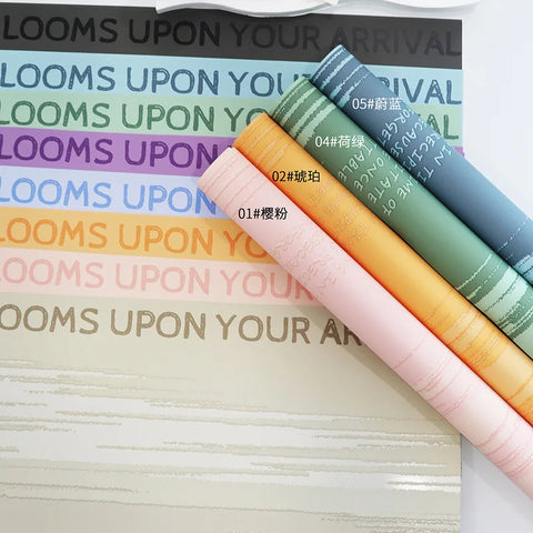 Custom Factory-Designed Sunset Floral Bouquet Wrapping Paper Single-Sided Coated Waterproof Letter Print Packaging Paper