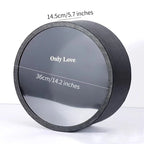 Elegant Round Window Transparent Recycled Materials Embossed PVC Flower Box for Valentine's Day Rose Presentation and Gift