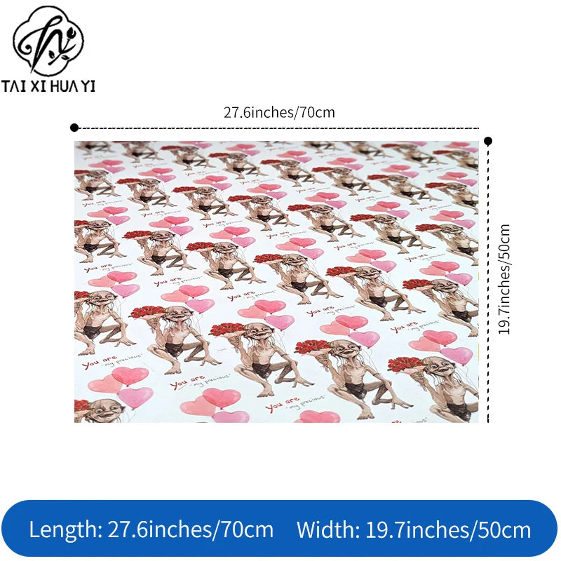 Custom Printed Eco-Friendly Craft Paper Smeagol Gollum Wrapping Paper Personalized 'You Are My Precious' Valentine Gift Wrap
