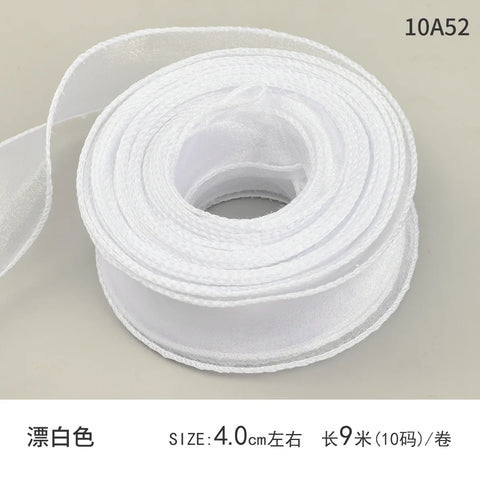 Fishtail Luxury Satin Silk Ribbon Fresh Flower DIY Material Wavy Edge Bow Ribbon Cake Edge Christmas