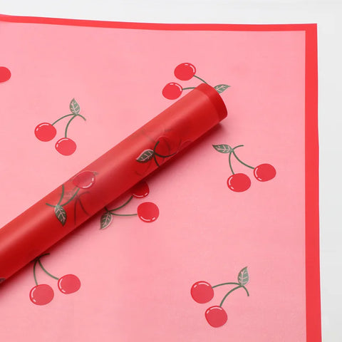 Cherry Flower DIY Handmade Bouquet Packaging Paper Korean Su Plastic Single Side Coated Semi Transparent