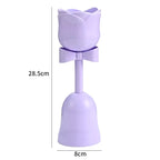 High Beauty Plastic Tulip Flower Cup Vase Creamy Style Floral Ornament for Fresh Bouquet Gift Home Decoration