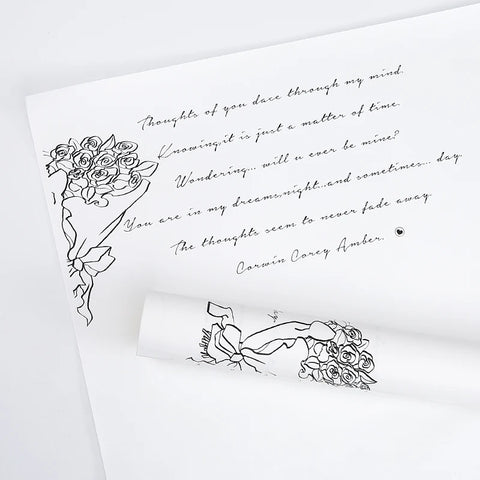 Vintage Waterproof Bouquet Flower Wrapping Paper PE Made From Premium Plastic Paper Material for Gift Wrapping