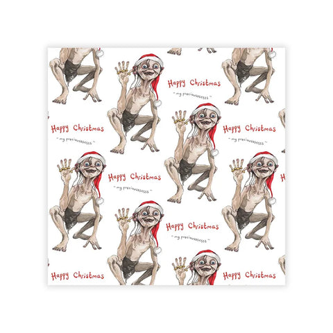 Personalized Eco-Friendly Art Paper Starch Coated Single Sided Lord Rings Gollum Christmas Wrapping Paper 60x60cm Custom Printed