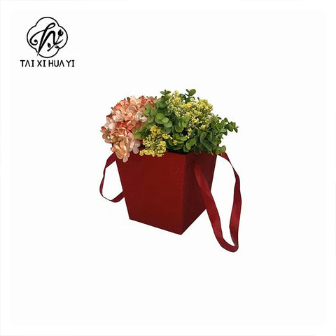 Premium Quality Trapezoidal Flower Paper Bag Premium Embossing for Wedding Gift Flower Shop Bouquet Packaging Quality Paper