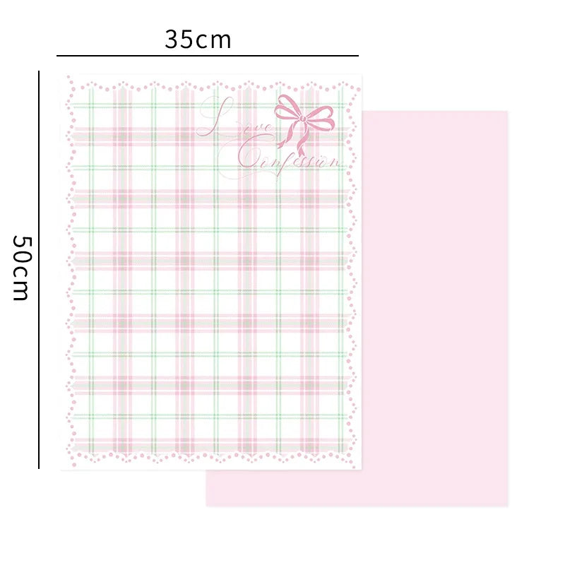 Internet Celebrity Simple Grid Packaged Coated Flowers DIY Mother's Day Bow Wrapped Bouquet
