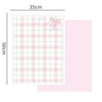 Internet Celebrity Simple Grid Packaged Coated Flowers DIY Mother's Day Bow Wrapped Bouquet