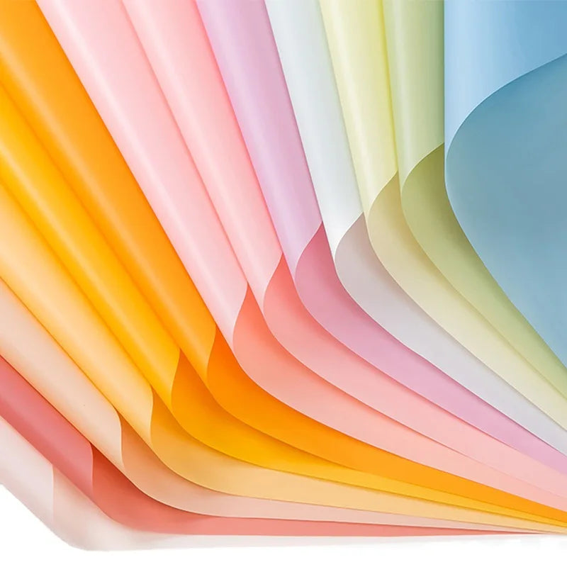 Korean Thick Waterproof Matte Floral Bouquet Wrapping Paper Double Side PVC Coating for Flower and Gift Packaging