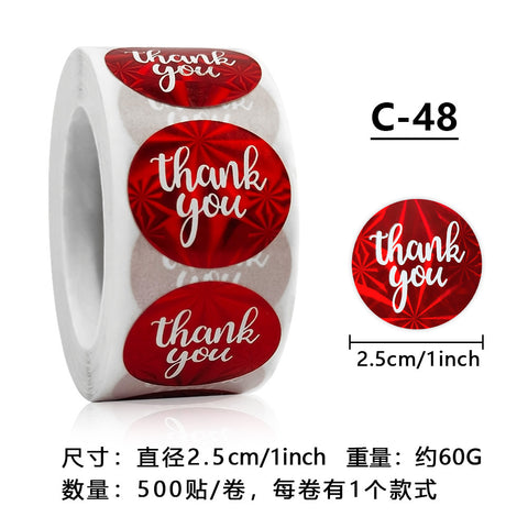 Die Cut Adhesive Aluminum Foil Laser Printed Custom Logo Thank You Labels Stickers for Small Business Gift