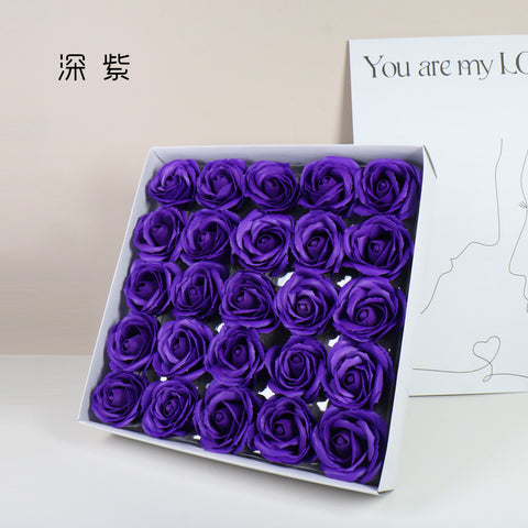 Artificial flower five-layer rose soap flower large flower head soap flower gift box bouquet flower shop festival supplies manufacturer wholesale