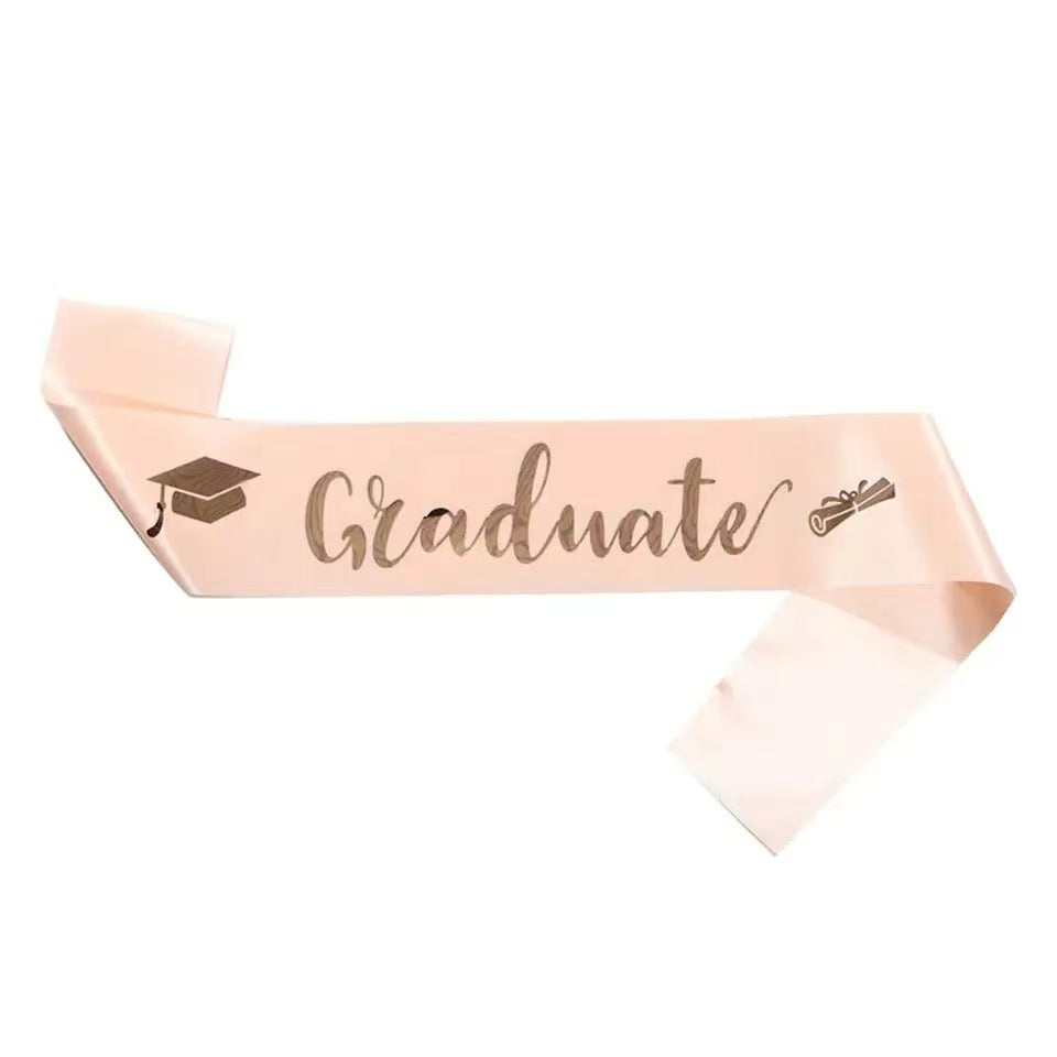 European and American fashion graduation shoulder strap IGRADUATED etiquette belt ribbon graduation party clothing shoulder strap decoration