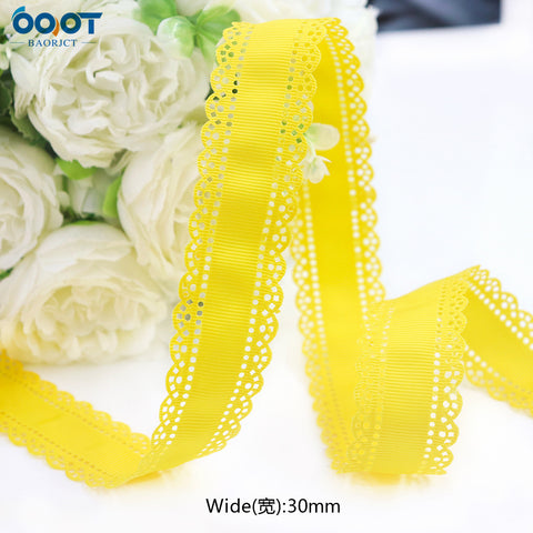 3cm Solid Color Lace Hollow Grosgrain Ribbon Eco-Friendly Durable Modern DIY Handmade Bow Headgear Hair Valentine's Day Wedding