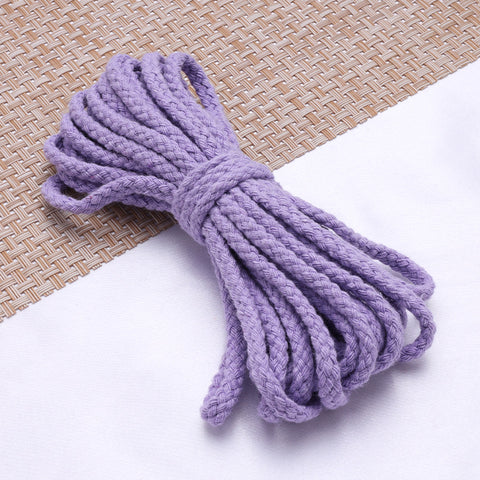 Spot 5mm colored eight-strand cotton rope, handmade DIY woven hemp rope, drawstring, trouser belt binding rope, hollow 8-strand cotton rope