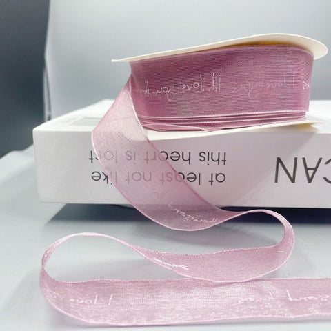 English alphabet transparent ribbon snow yarn belt chiffon webbing ribbon ribbon ribbon bouquet cake wrapping gift