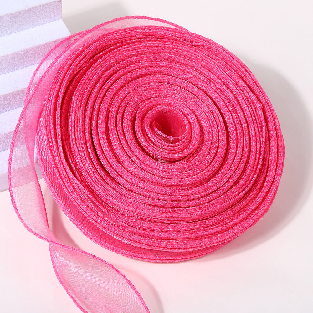 Pure edge fishtail yarn 40 yards flower packaging materials baking packaging decorative bow straps large roll floral materials