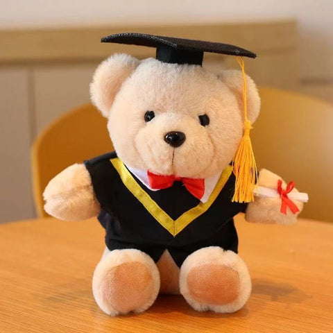 Dr. Bear doll bachelor suit teddy bear doll school gift plush toy graduation season gift bear