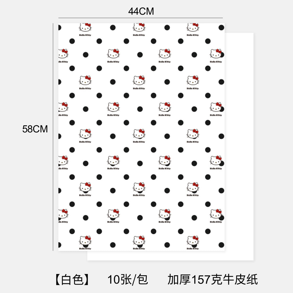 Polka dot Hello Kitty thickened wrapping paper modeling paper 157g kraft paper flower bouquet bag flower paper handmade floral materials