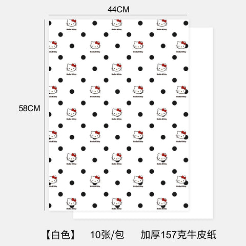 Polka dot Hello Kitty thickened wrapping paper modeling paper 157g kraft paper flower bouquet bag flower paper handmade floral materials