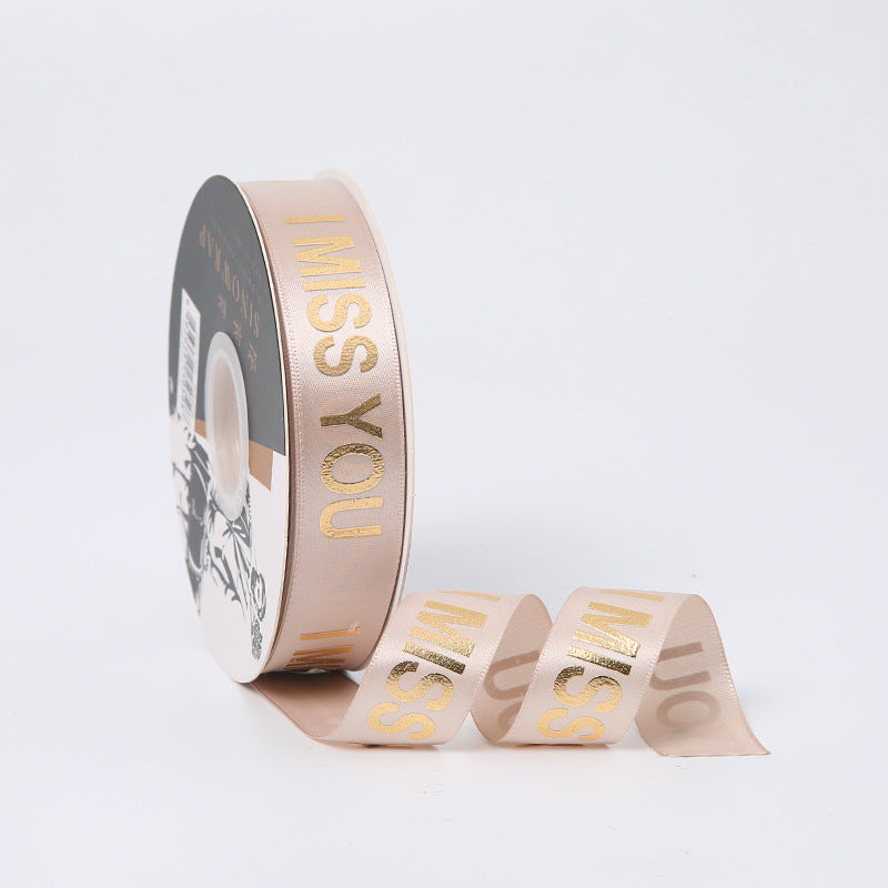 bronzing ribbon Korean version ribbon ribbon webbing flower bouquet packaging bow gift box decoration