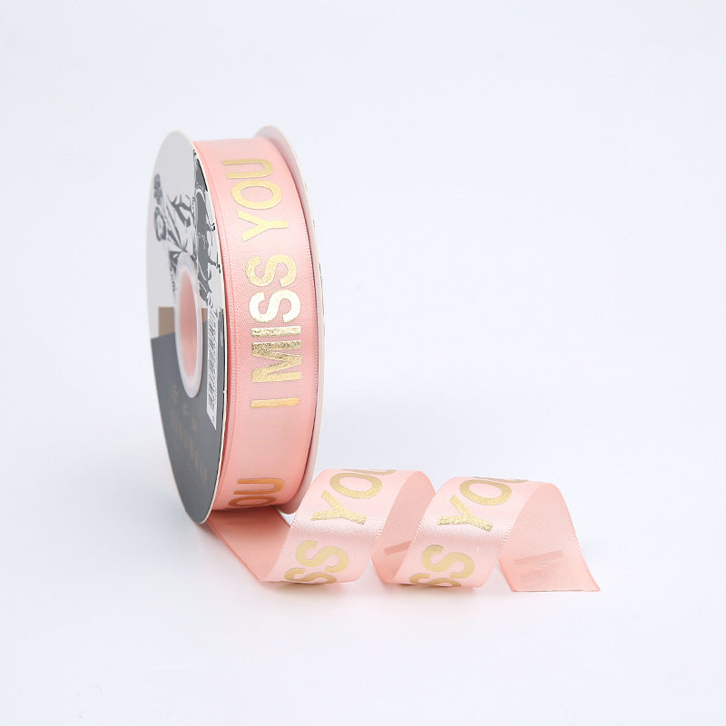 bronzing ribbon Korean version ribbon ribbon webbing flower bouquet packaging bow gift box decoration