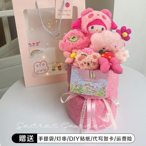 Factory Direct Supply Butter Bear Doll Bouquet UV Resistant Knit Valentine's Day Birthday Gift