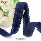 3cm Solid Color Lace Hollow Grosgrain Ribbon Eco-Friendly Durable Modern DIY Handmade Bow Headgear Hair Valentine's Day Wedding