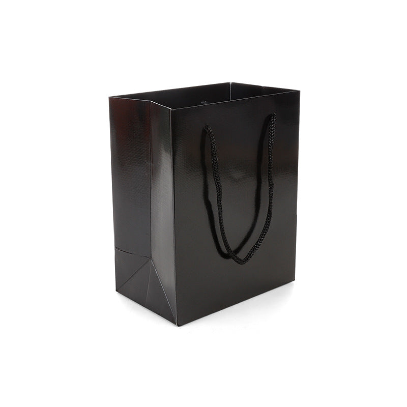 Solid color glossy universal gift packaging tote bag tea bag kraft paper tote bag watch box paper bag jewelry bag