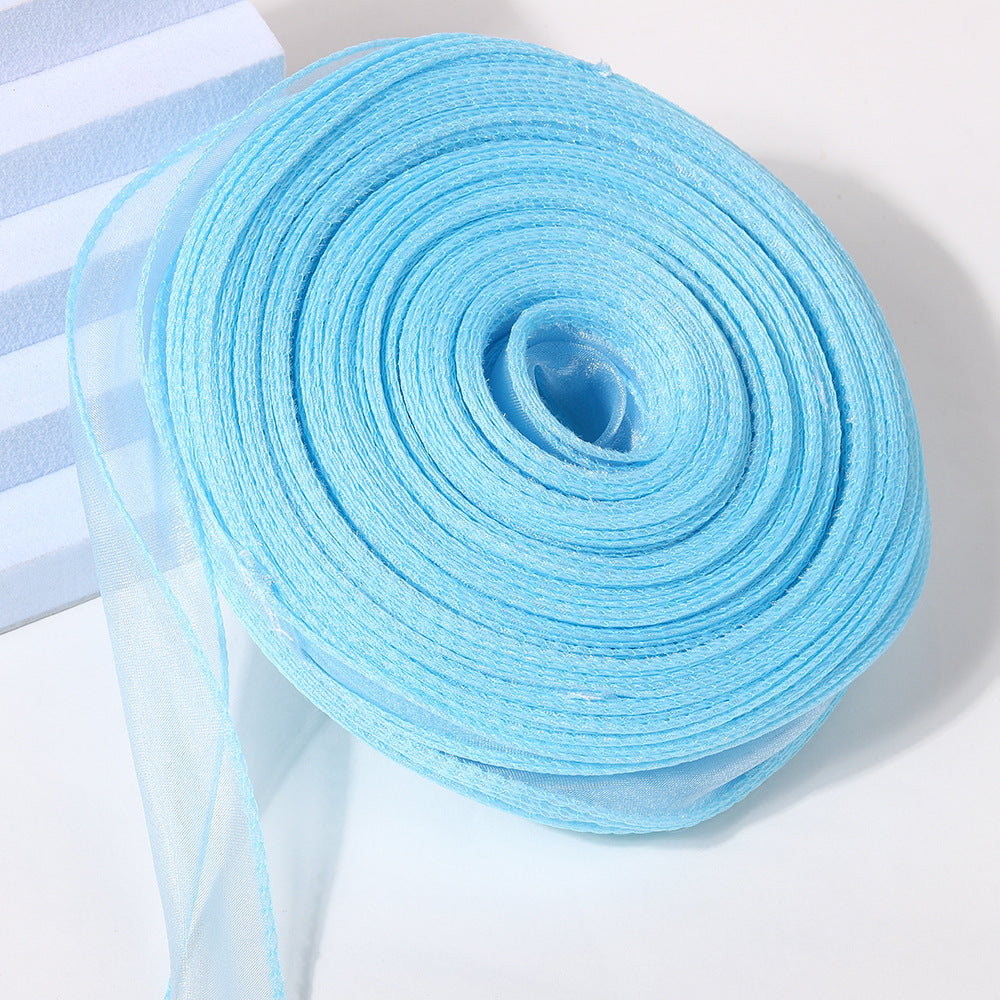 Pure edge fishtail yarn 40 yards flower packaging materials baking packaging decorative bow straps large roll floral materials
