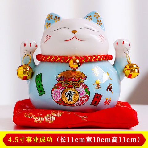 4.5 inch Lucky Cat Cute Cartoon Piggy Bank Ceramic Gift Printing Home Decoration Customer Wholesale Shipping