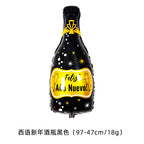 Party decoration, aluminum film balloons, cross-border arrangement, New Year's wine bottle, wine glass, birthday wine bottle, wine glass balloon wholesale