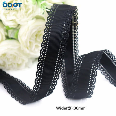3cm Solid Color Lace Hollow Grosgrain Ribbon Eco-Friendly Durable Modern DIY Handmade Bow Headgear Hair Valentine's Day Wedding