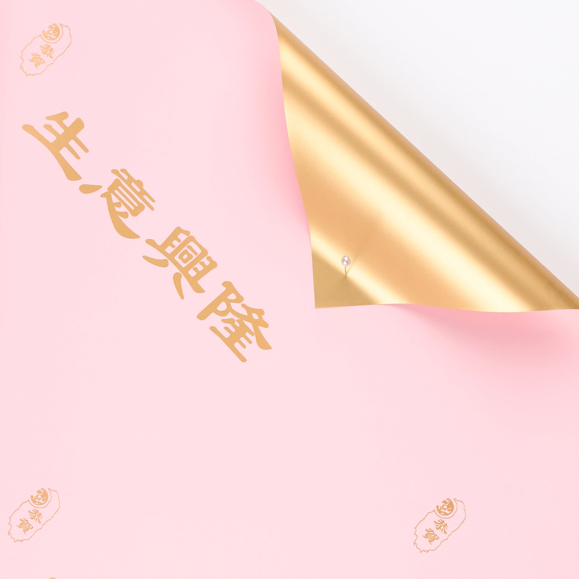 Opening business is booming wrapping paper two-color gilt paper flower basket bouquet opening paper floral flower bag flower paper