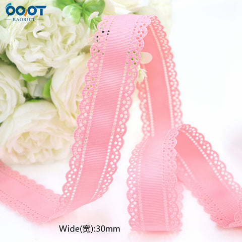 3cm Solid Color Lace Hollow Grosgrain Ribbon Eco-Friendly Durable Modern DIY Handmade Bow Headgear Hair Valentine's Day Wedding