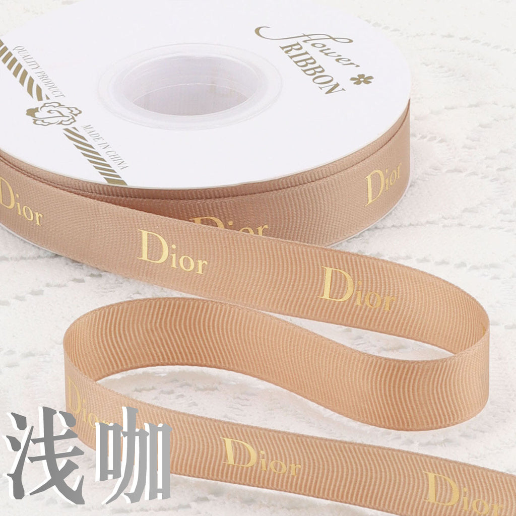 2Cm bronzing threaded ribbon custom logo flower bouquet ribbon cake gift ribbon webbing decoration DIY