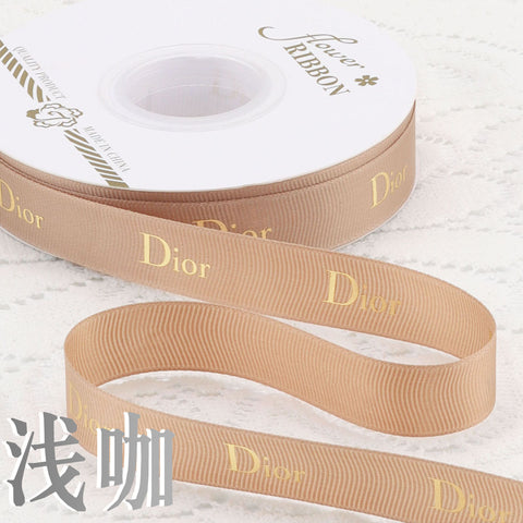 2Cm bronzing threaded ribbon custom logo flower bouquet ribbon cake gift ribbon webbing decoration DIY