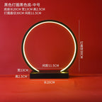 New Chinese LED lamp ring living room creative ornament Gundam background light gift home decoration flowing water ornament