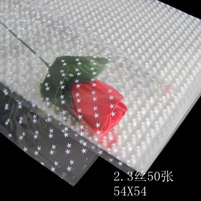 Fresh flower wrapping paper, fully transparent cellophane, 50 sheets, plastic paper, waterproof paper, flower wrapping paper, bouquet paper