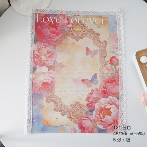 No Late Rose Knight Flower Wrapping Paper Flower Shop Floral DIY Handmade Wrapping Paper Gift Wrapping Paper