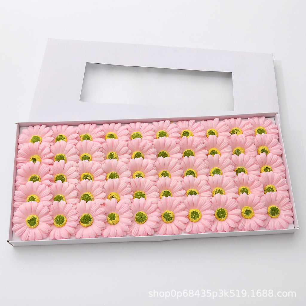 Christmas big daisy soap flower head daylight chrysanthemum bouquet gift box decoration simulation DIY material flower material wholesale