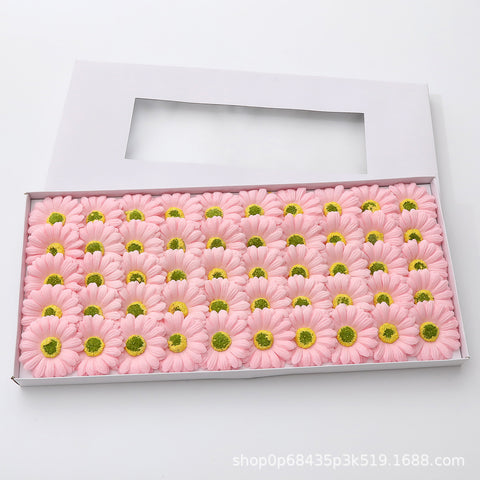 Christmas big daisy soap flower head daylight chrysanthemum bouquet gift box decoration simulation DIY material flower material wholesale