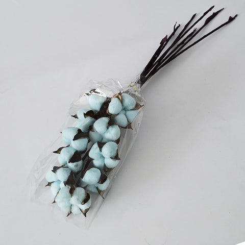 Simulation cotton head natural dried flower handmade retro country style flower arrangement wreath bouquet shooting props