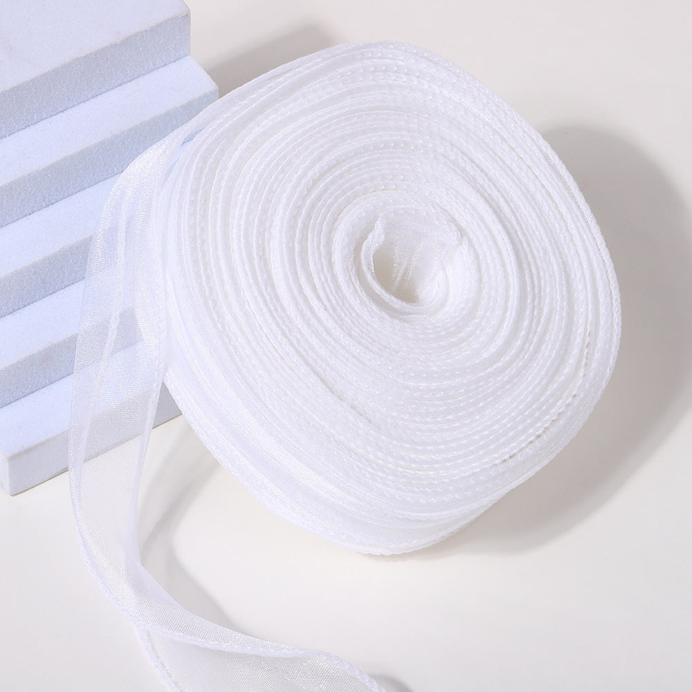 Pure edge fishtail yarn 40 yards flower packaging materials baking packaging decorative bow straps large roll floral materials