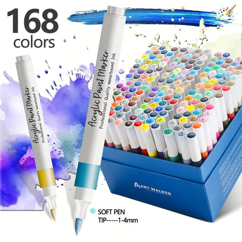 Genuine acrylic marker soft head waterproof quick-drying watercolor pen 80-color children's graffiti floral painting pen set