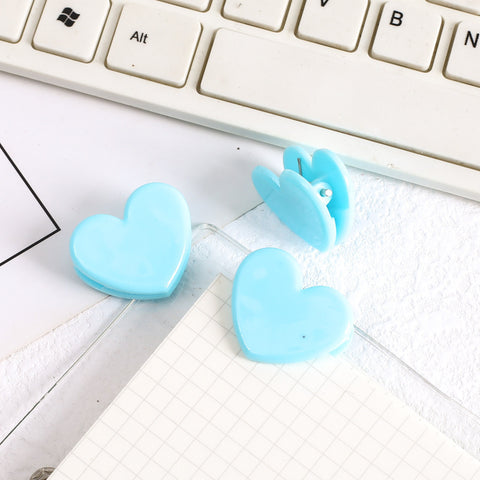 ins transparent mini love clip plastic test paper book folder heart-shaped decorative photo clip sticky note clip