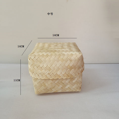 Factory bamboo weaving gift boxes, bamboo boxes, wedding candy boxes, candy baskets, souvenir gift packaging boxes, folk crafts, covered bamboo