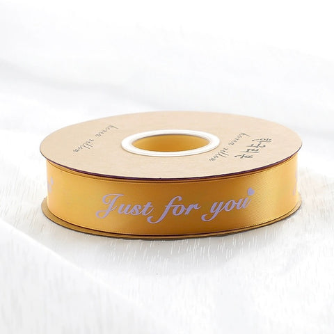 Flower companion shadow 2.5cm english only for you ribbon ribbon flower bouquet packaging silk ribbon cake gift box decorative ribbon