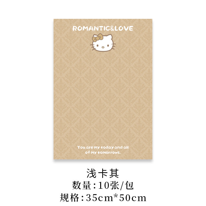 Sweetheart kt wrapping paper flower bouquet packaging decoration, Hello Kitty high quality thickened paper flower shop floral materials