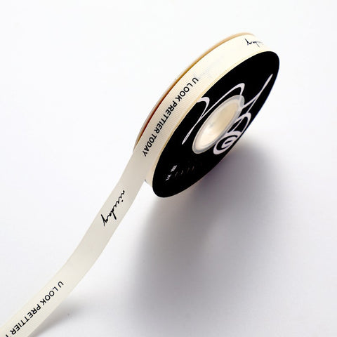 ins style English ribbed belt 1.5cm ribbon bow bouquet baking cake size 45 floral packaging ribbon