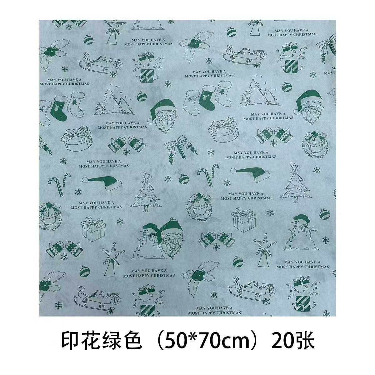 Christmas Themed Flower Coated Wrapping Paper Roll White Eco-friendly Offset/Silk Screen Printing Single Side