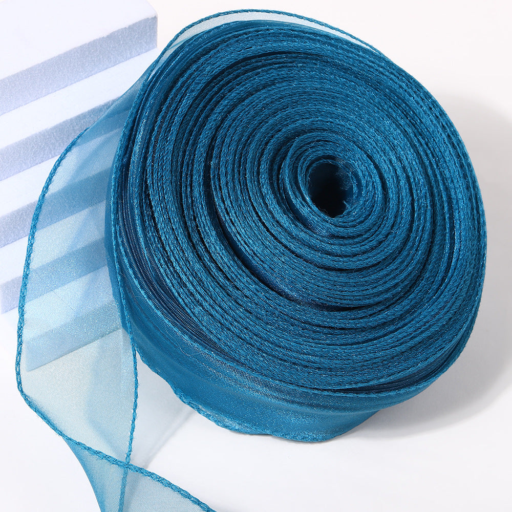 Pure edge fishtail yarn 40 yards flower packaging materials baking packaging decorative bow straps large roll floral materials